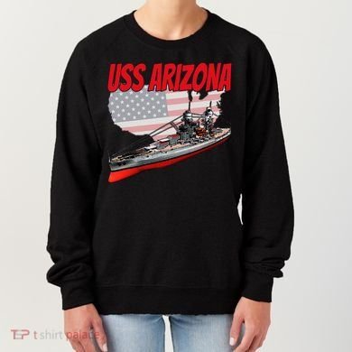 Ww2 Battleship Uss Arizona Bb 39 World War 2 Ship Model Women's Sweatshirt