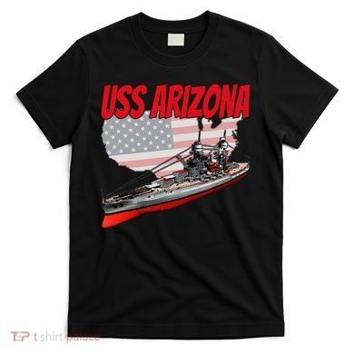 Ww2 Battleship Uss Arizona Bb 39 World War 2 Ship Model T-Shirt