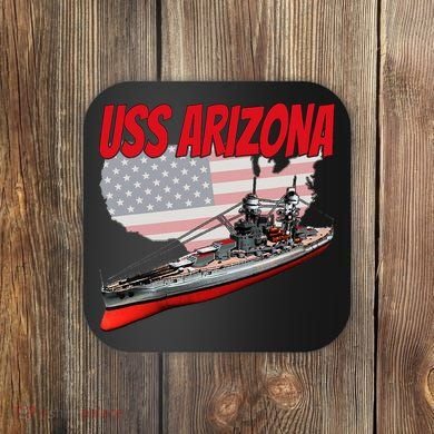 Ww2 Battleship Uss Arizona Bb 39 World War 2 Ship Model Coaster