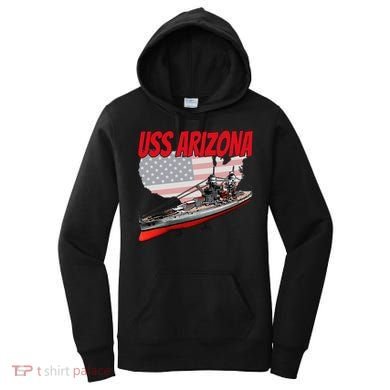 Ww2 Battleship Uss Arizona Bb 39 World War 2 Ship Model Women's Hoodie