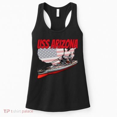Ww2 Battleship Uss Arizona Bb 39 World War 2 Ship Model Women's Tank Top