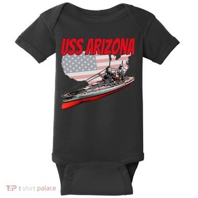 Ww2 Battleship Uss Arizona Bb 39 World War 2 Ship Model Baby Bodysuit