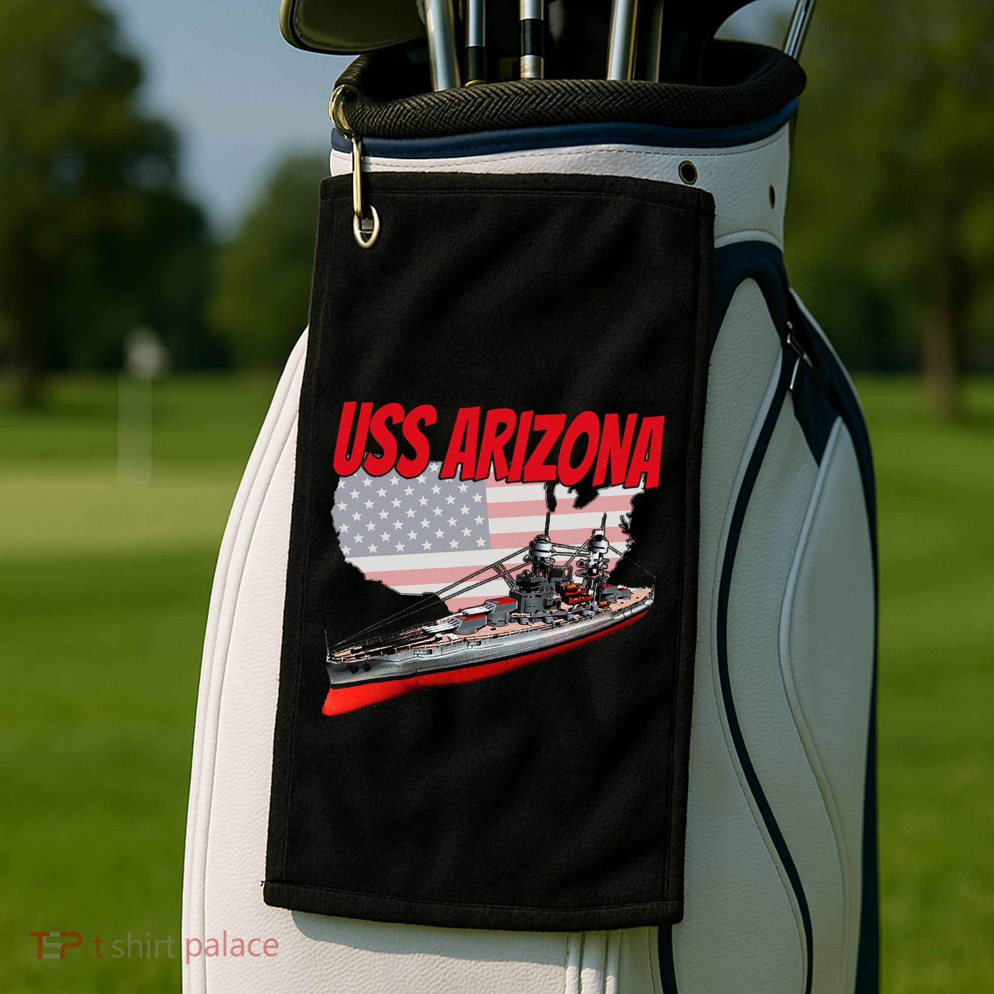 Ww2 Battleship Uss Arizona Bb 39 World War 2 Ship Model Golf Towel