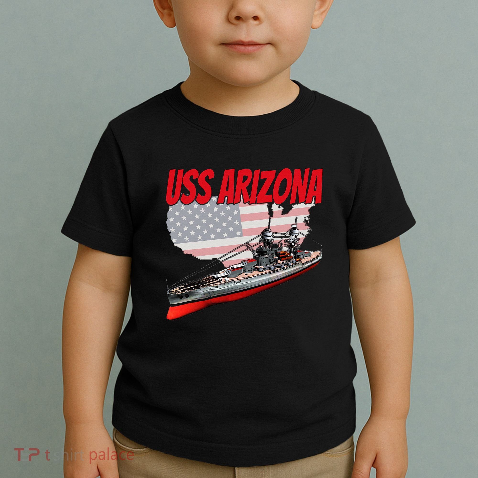 Ww2 Battleship Uss Arizona Bb 39 World War 2 Ship Model Toddler T-Shirt