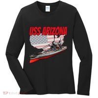 Ww2 Battleship Uss Arizona Bb 39 World War 2 Ship Model Women's Long Sleeve Shirt thumb 0