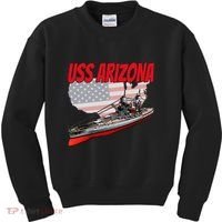 Ww2 Battleship Uss Arizona Bb 39 World War 2 Ship Model Kids Sweatshirt thumb 0