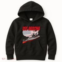 Ww2 Battleship Uss Arizona Bb 39 World War 2 Ship Model Kids Hoodie thumb 0