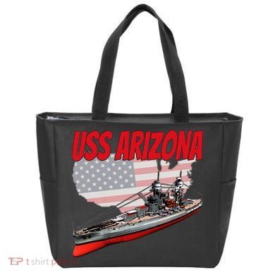 Ww2 Battleship Uss Arizona Bb 39 World War 2 Ship Model Tote Bag