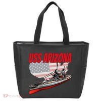 Ww2 Battleship Uss Arizona Bb 39 World War 2 Ship Model Tote Bag thumb 0