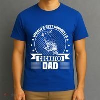 WorldS Best Umbrella Cockatoo Dad Bird Lover Fathers Day Gift T-Shirt thumb 3