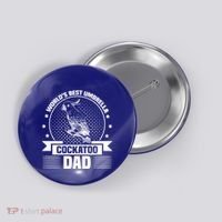 WorldS Best Umbrella Cockatoo Dad Bird Lover Fathers Day Gift Button thumb 0