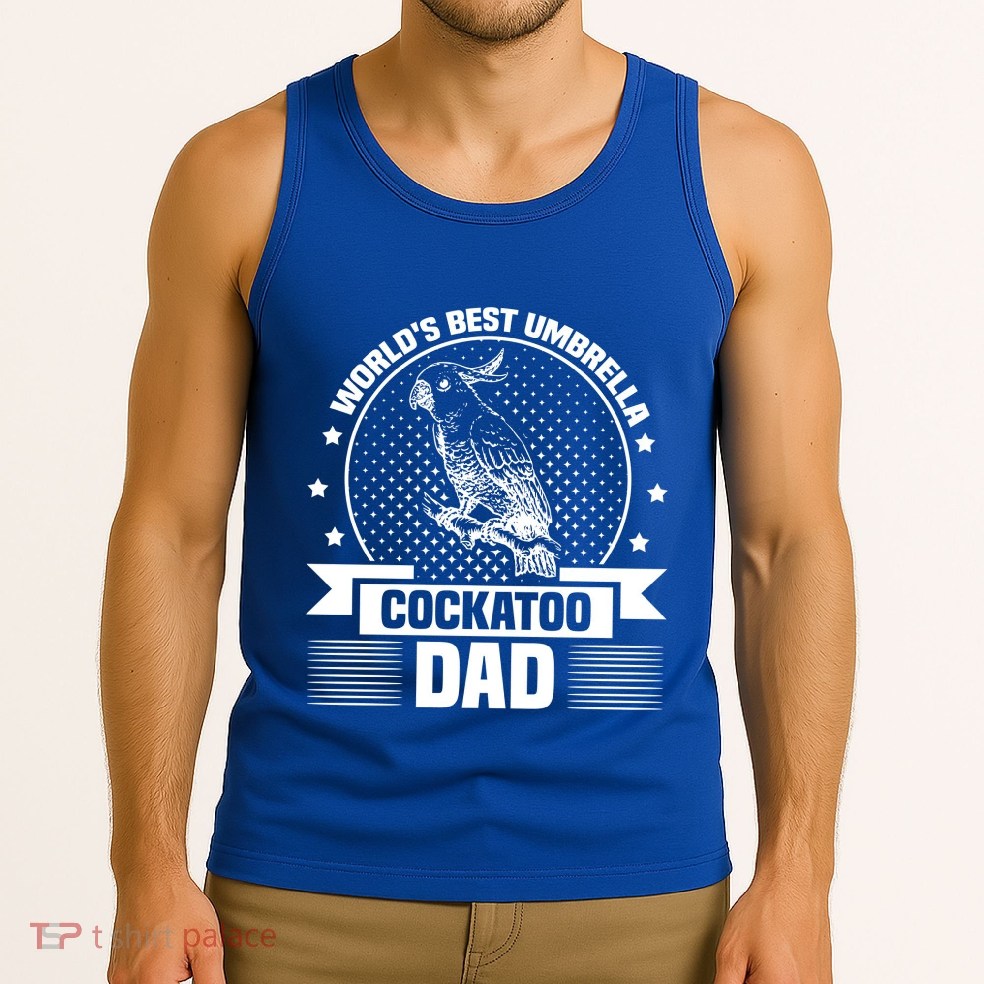 WorldS Best Umbrella Cockatoo Dad Bird Lover Fathers Day Gift Tank Top