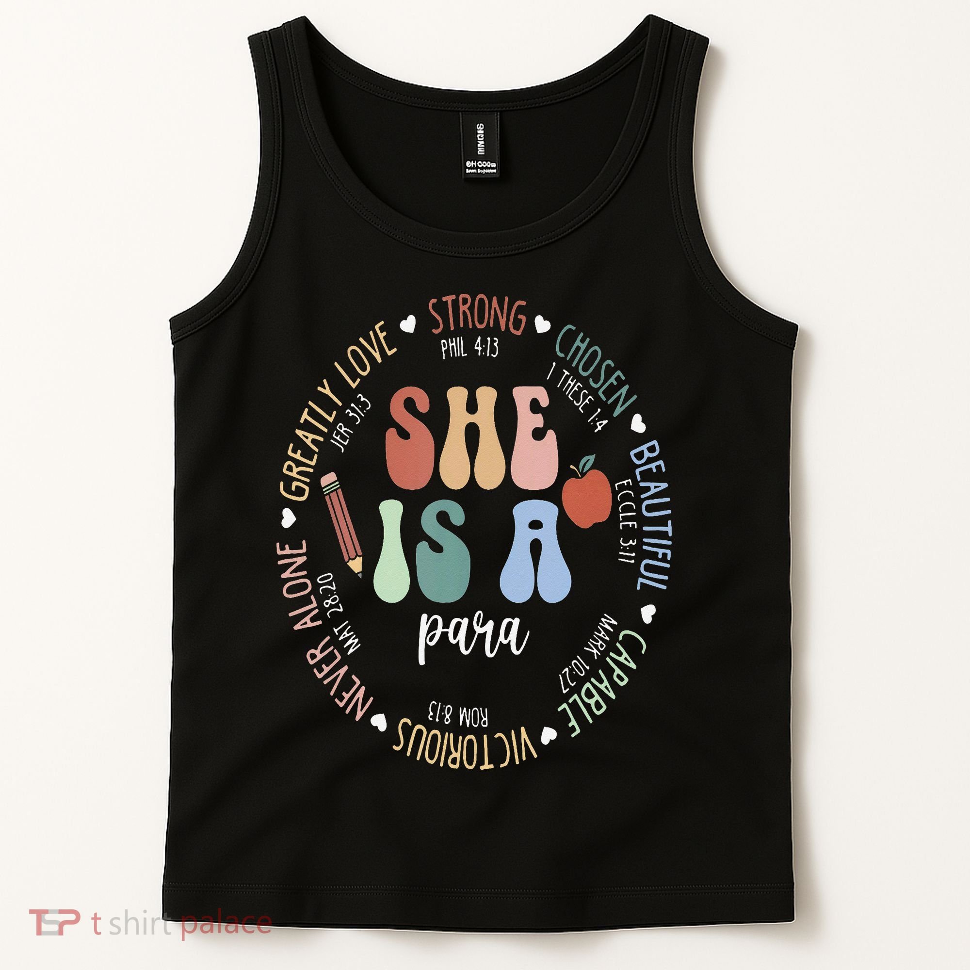Women Bible Verse Christian Para God Says Back To School Tank Top