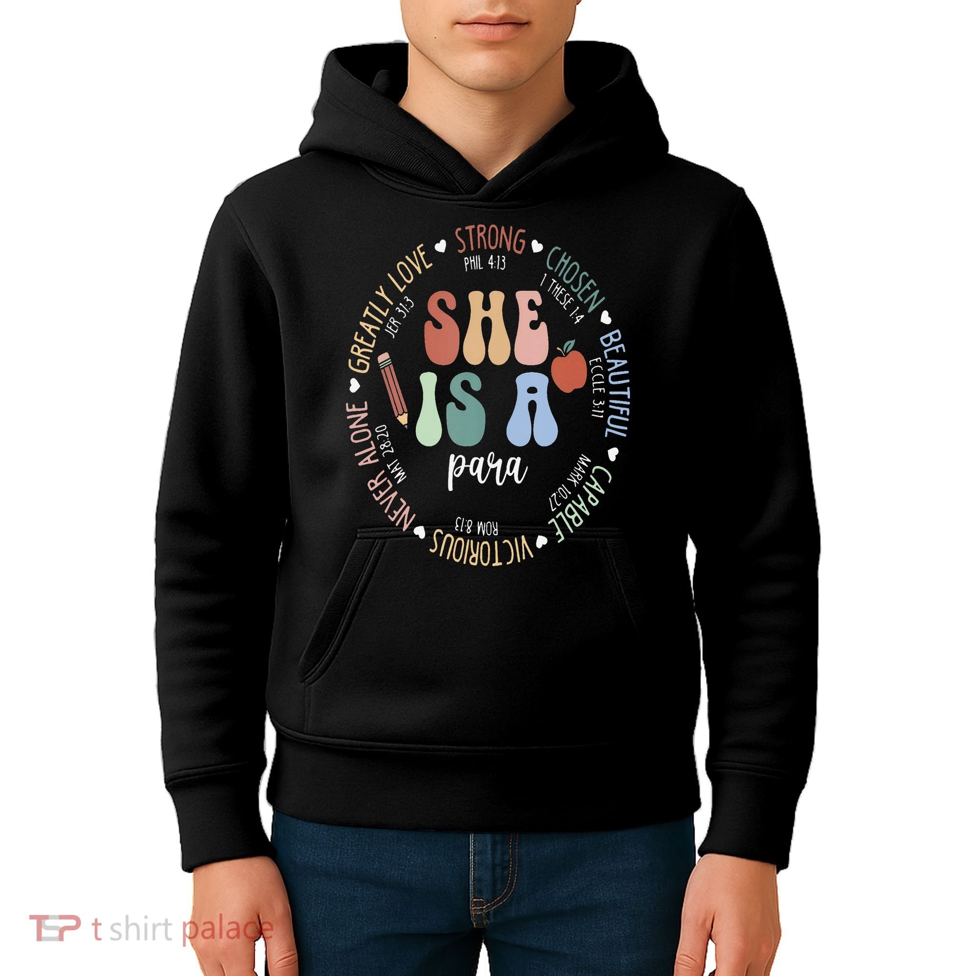 Women Bible Verse Christian Para God Says Back To School Kids Hoodie