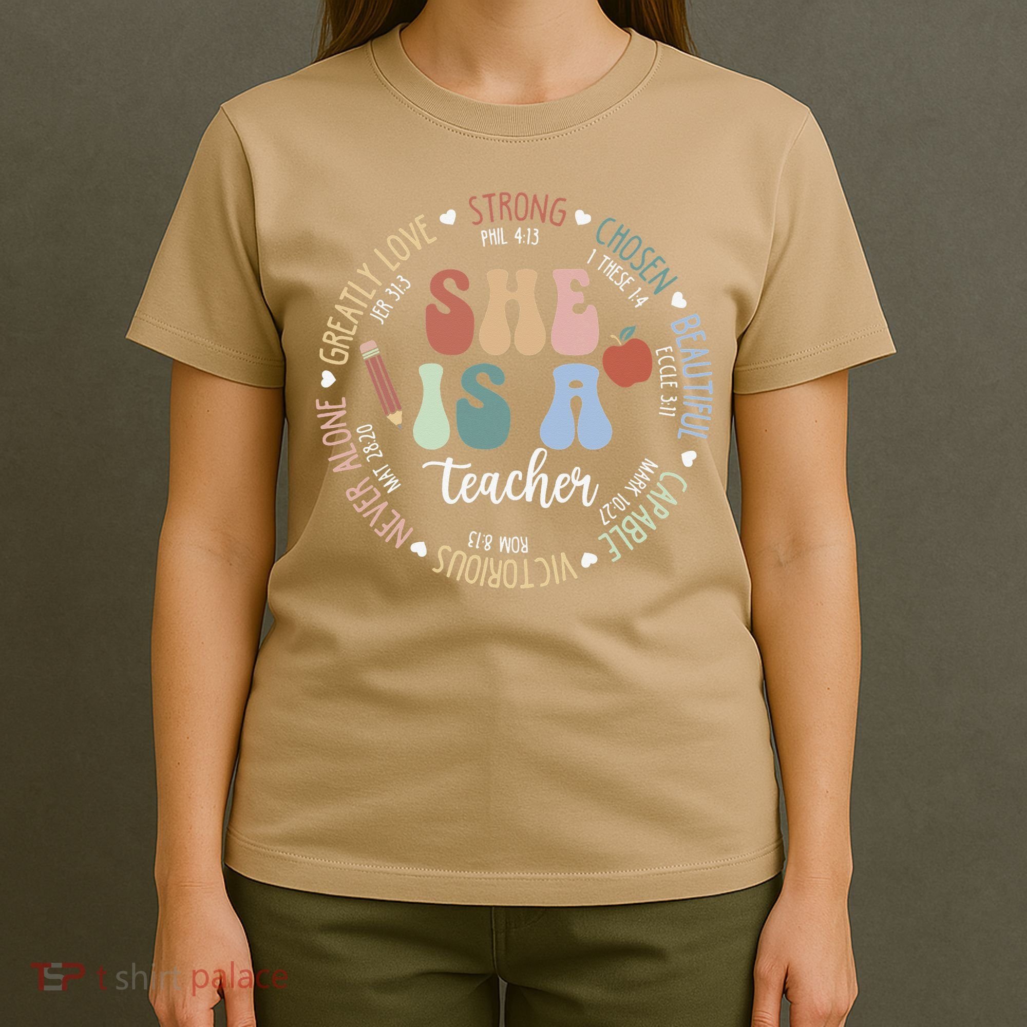 Women Bible Verse Christian Teacher God Says Back To School T-Shirt