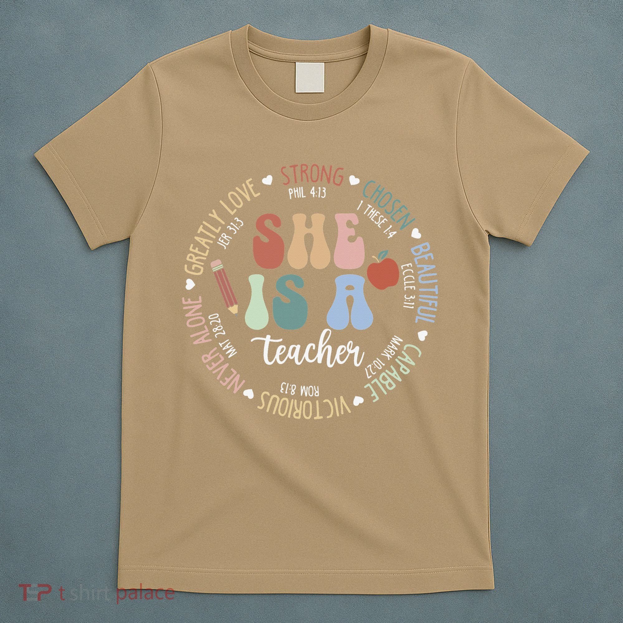Women Bible Verse Christian Teacher God Says Back To School T-Shirt