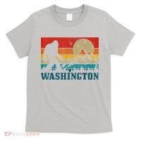Washington Bigfoot Vintage Mountains Hiking Hunter T-Shirt thumb 0