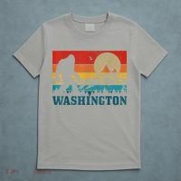 Washington Bigfoot Vintage Mountains Hiking Hunter T-Shirt thumb 5