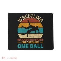 Wrestling Boy Wrestle Retro Wrestler Funny Wrestling Mousepad thumb 0
