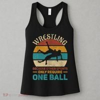 Wrestling Boy Wrestle Retro Wrestler Funny Wrestling Women's Tank Top thumb 3