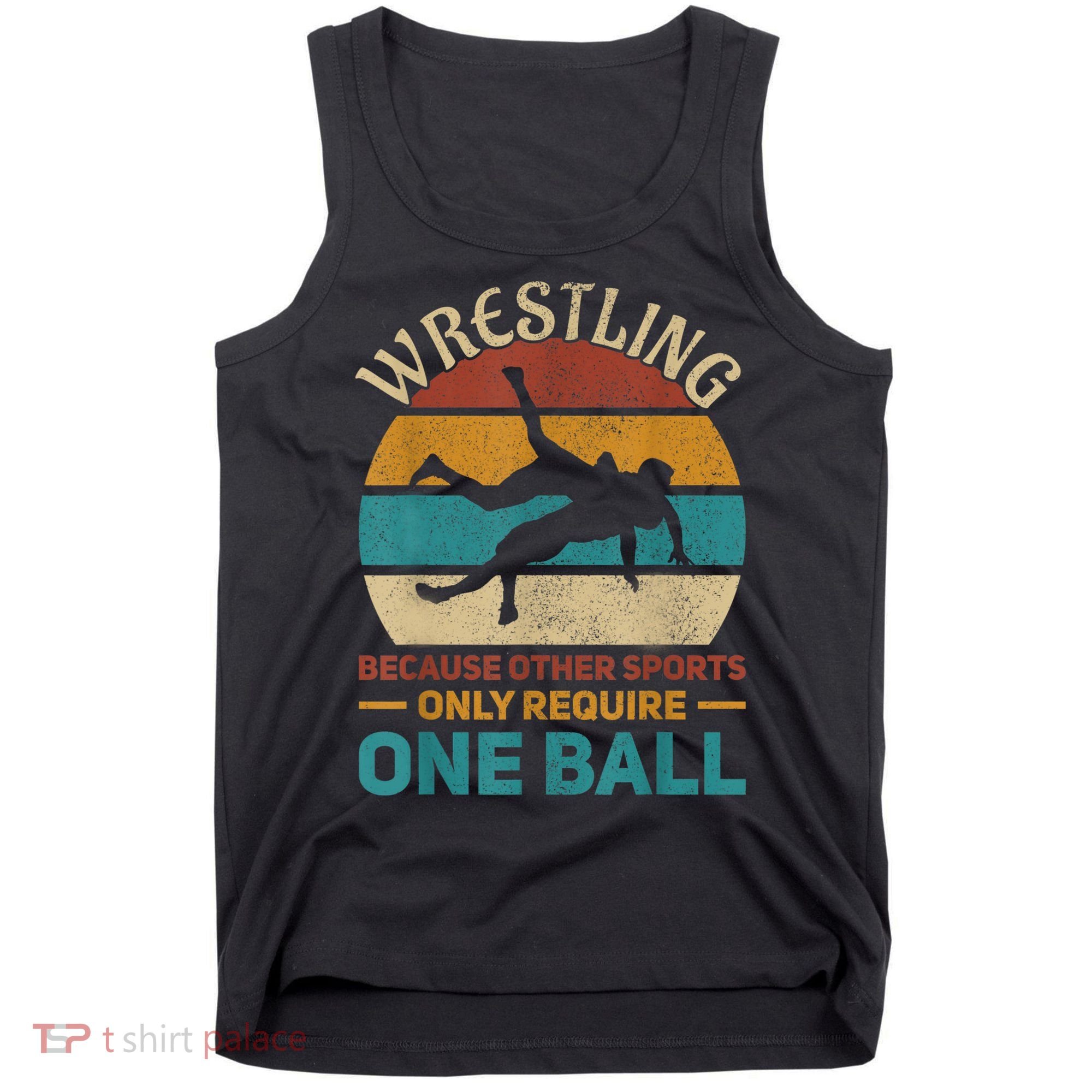 Wrestling Boy Wrestle Retro Wrestler Funny Wrestling Tank Top