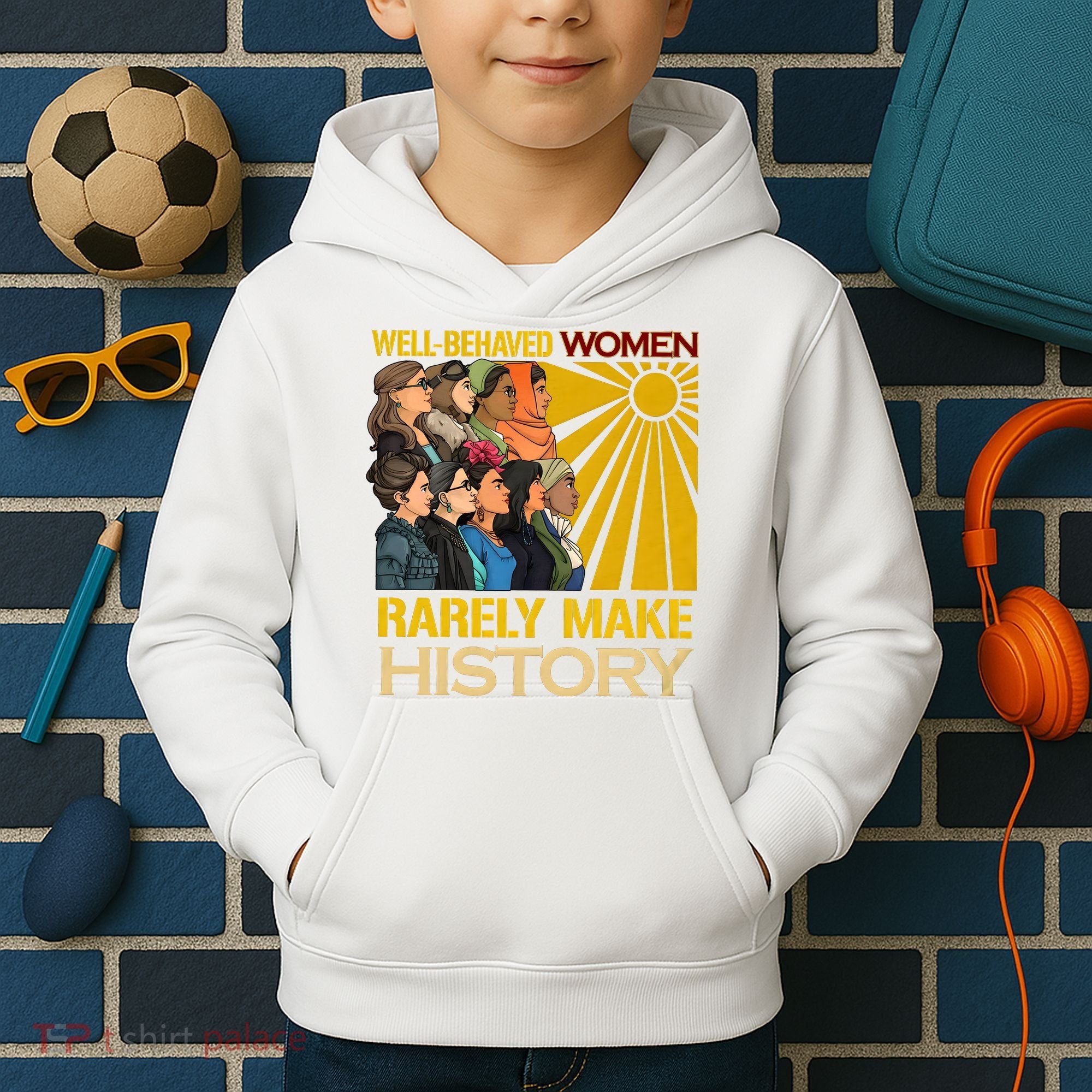 Well Behaved Women Rarely Make History Black History Month Black Lives Matter Kids Hoodie