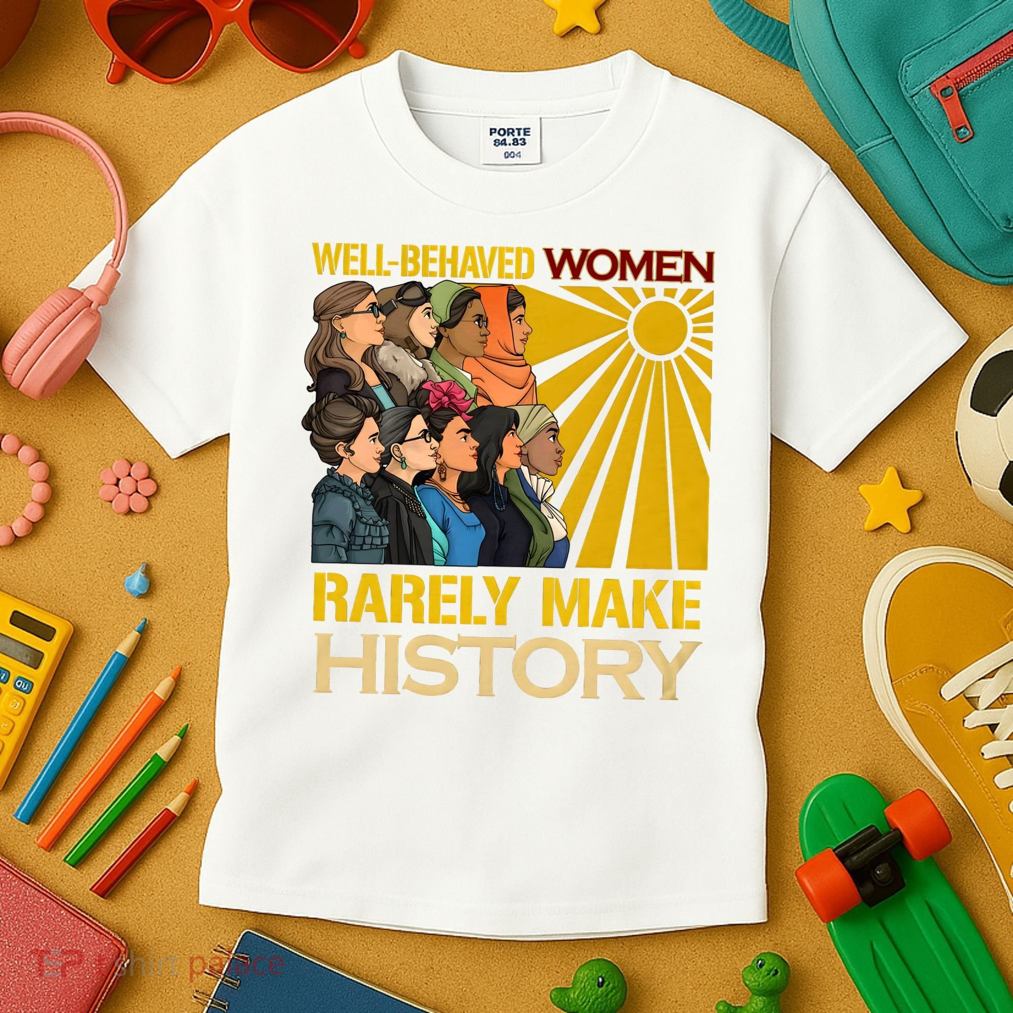 Well Behaved Women Rarely Make History Black History Month Black Lives Matter Kids T-Shirt