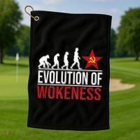 Wokeness Breeds Weakness Golf Towel thumb 1