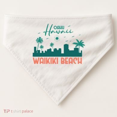 Waikiki Beach USA-Made Doggie Bandana
