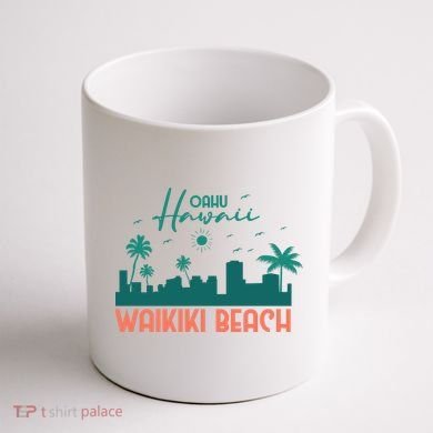 Waikiki Beach Coffee Mug back