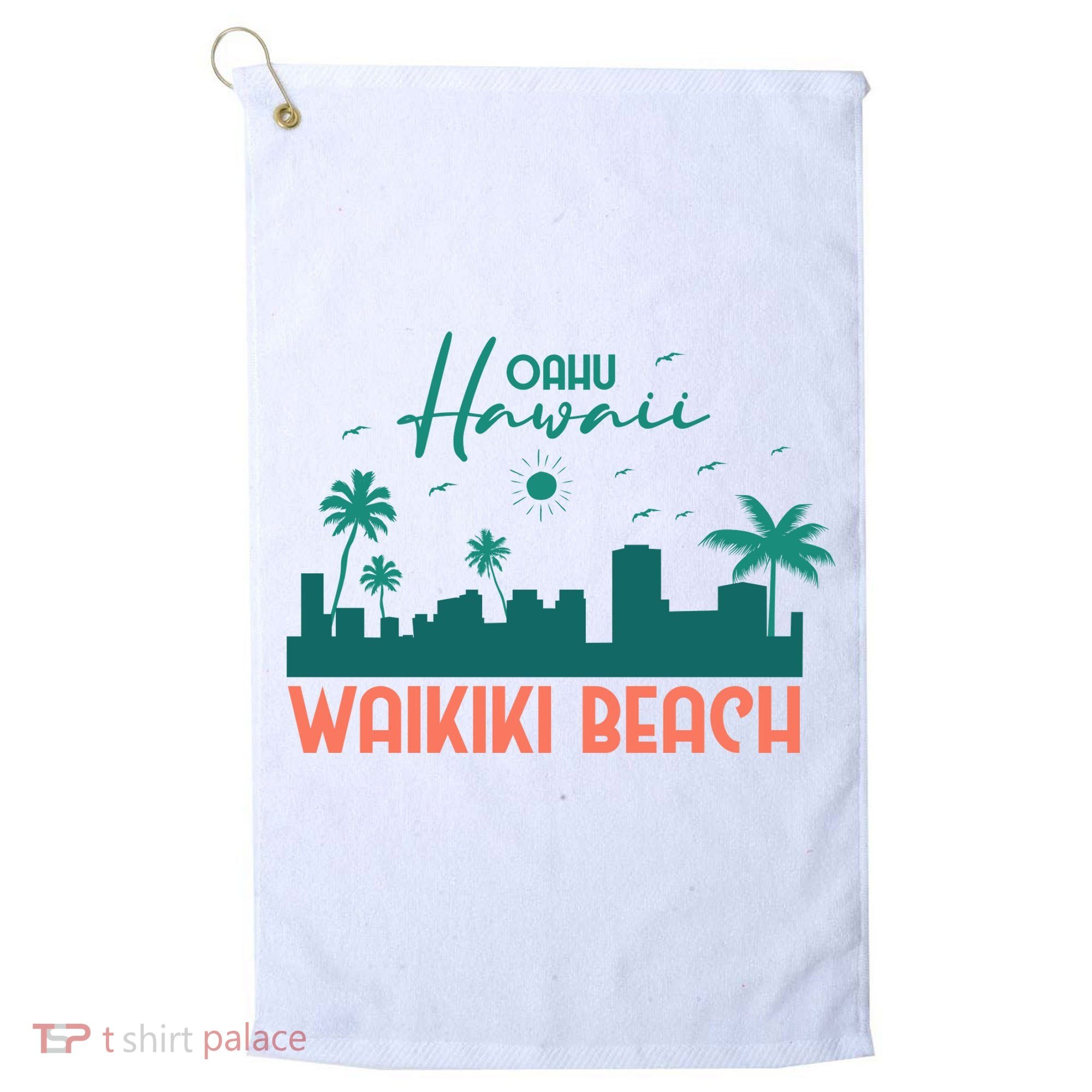 Waikiki Beach Golf Towel