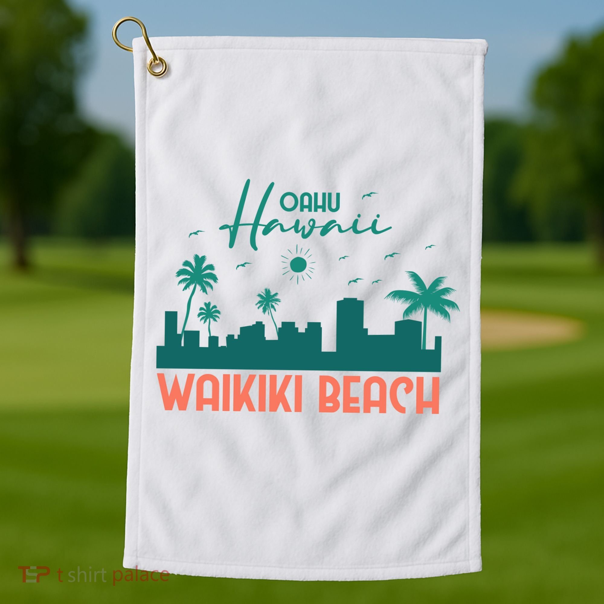 Waikiki Beach Golf Towel
