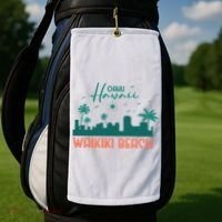 Waikiki Beach Golf Towel thumb 2
