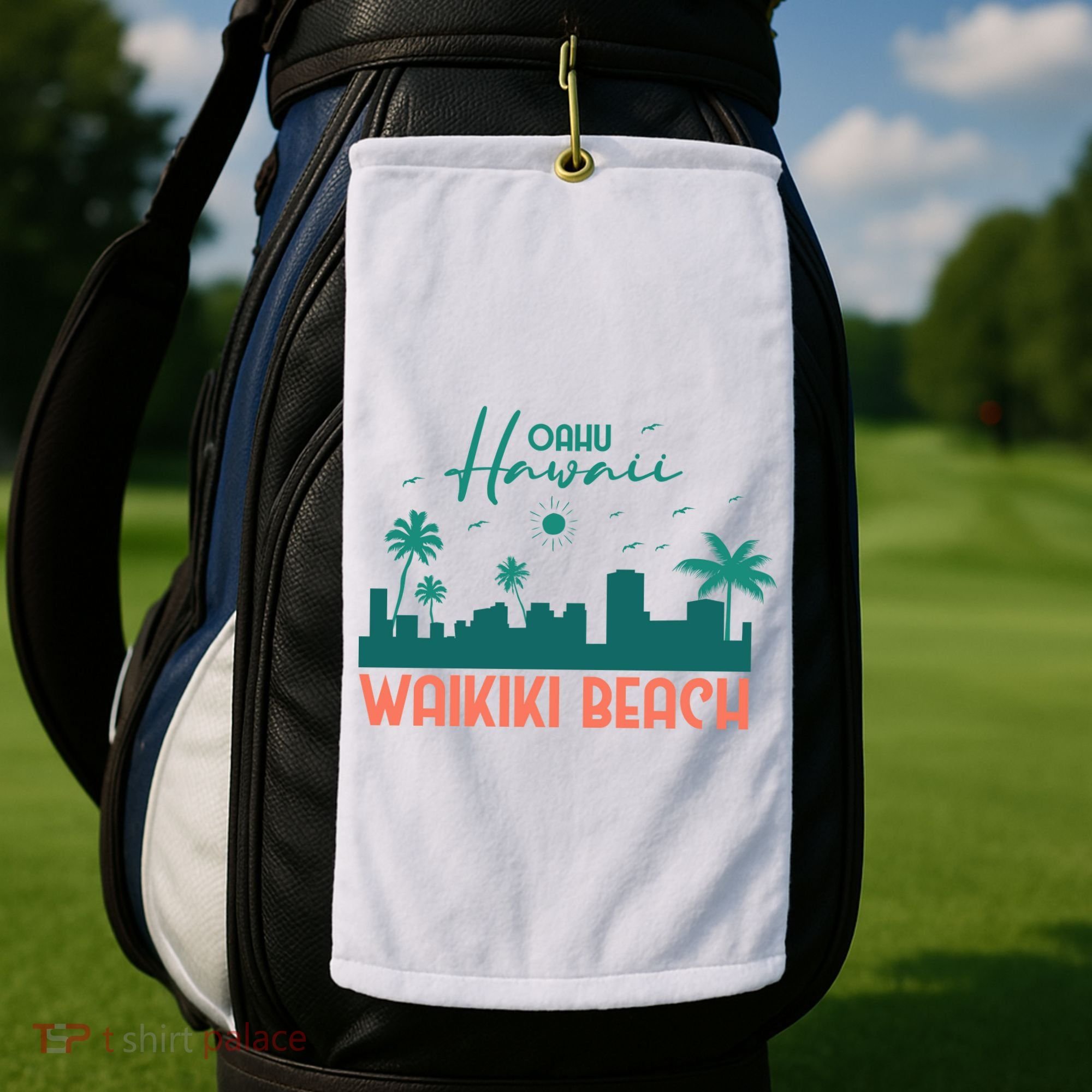 Waikiki Beach Golf Towel