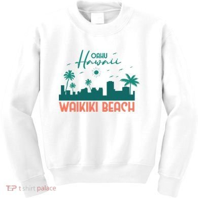 Waikiki Beach Kids Sweatshirt
