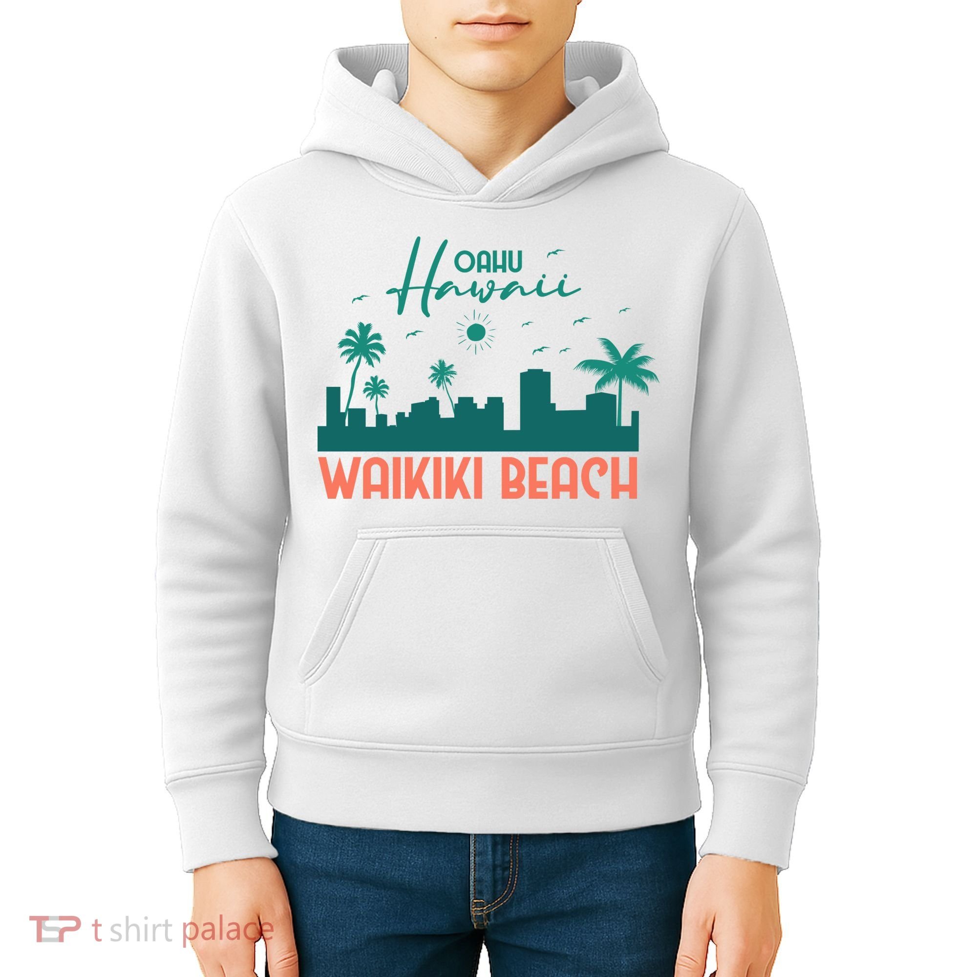 Waikiki Beach Kids Hoodie