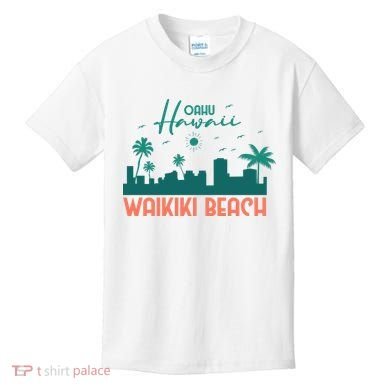 Waikiki Beach Kids T-Shirt