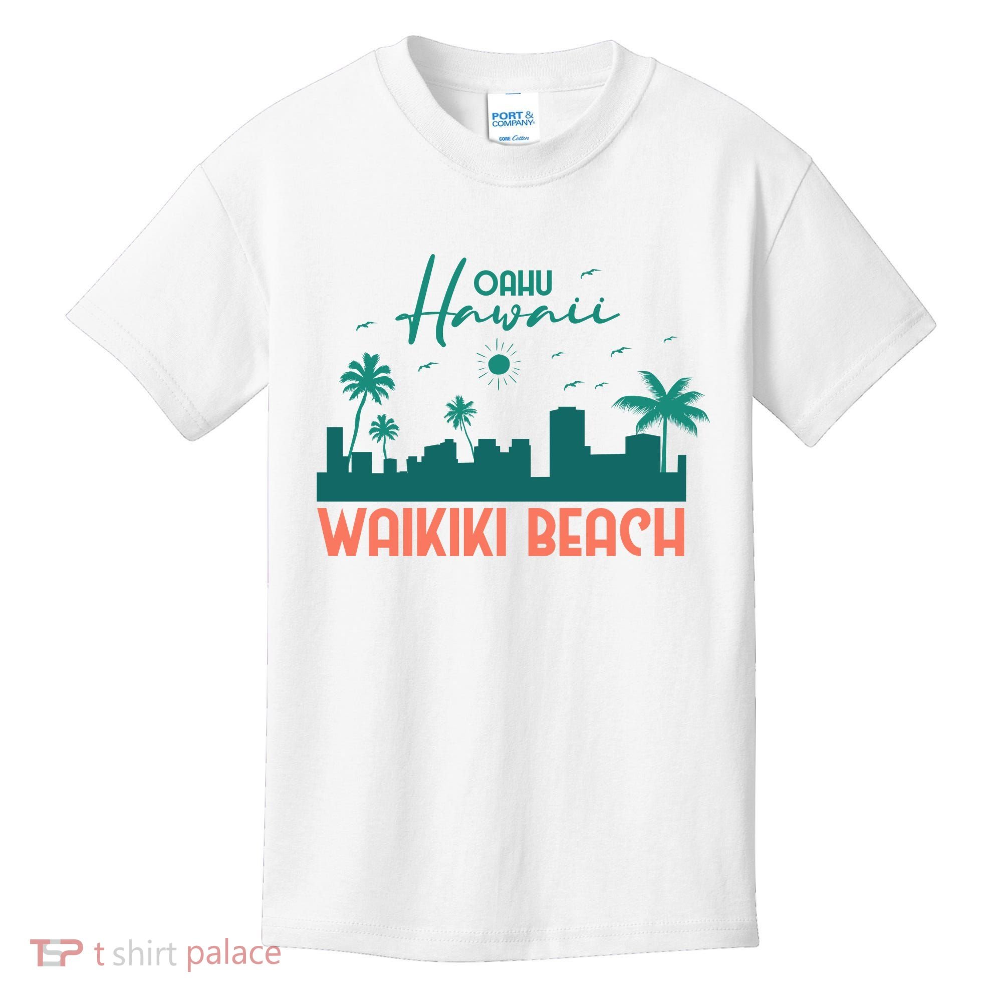 Waikiki Beach Kids T-Shirt