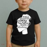 Well Behaved Women Rarely Make History Feminist Toddler T-Shirt thumb 2