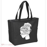 Well Behaved Women Rarely Make History Feminist Tote Bag thumb 2