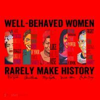 Well Behaved Women Rarely Make History For Strong Women Santa Hat thumb 1