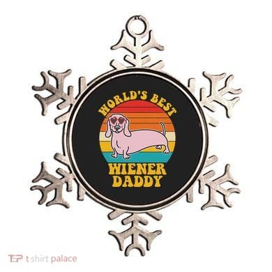 WorldS Best Wiener Daddy Funny Dog Lover Design Ornament