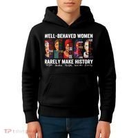 Well Behaved Women Rarely Make History Feminist Kids Hoodie thumb 4