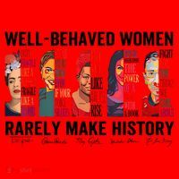 Well Behaved Women Rarely Make History Feminist Santa Hat thumb 1
