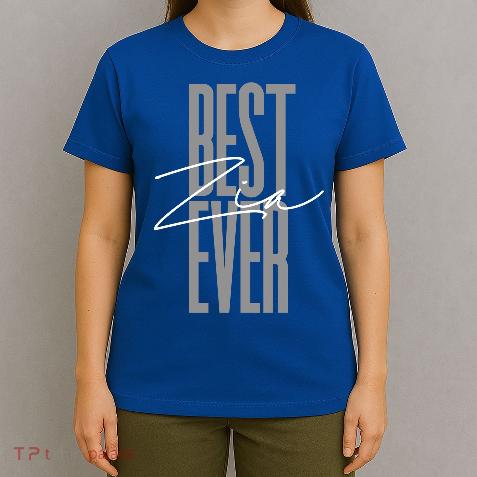 Wo Best Zia Ever Tee Aunt Italian Auntie Gift Funny Gift T-Shirt