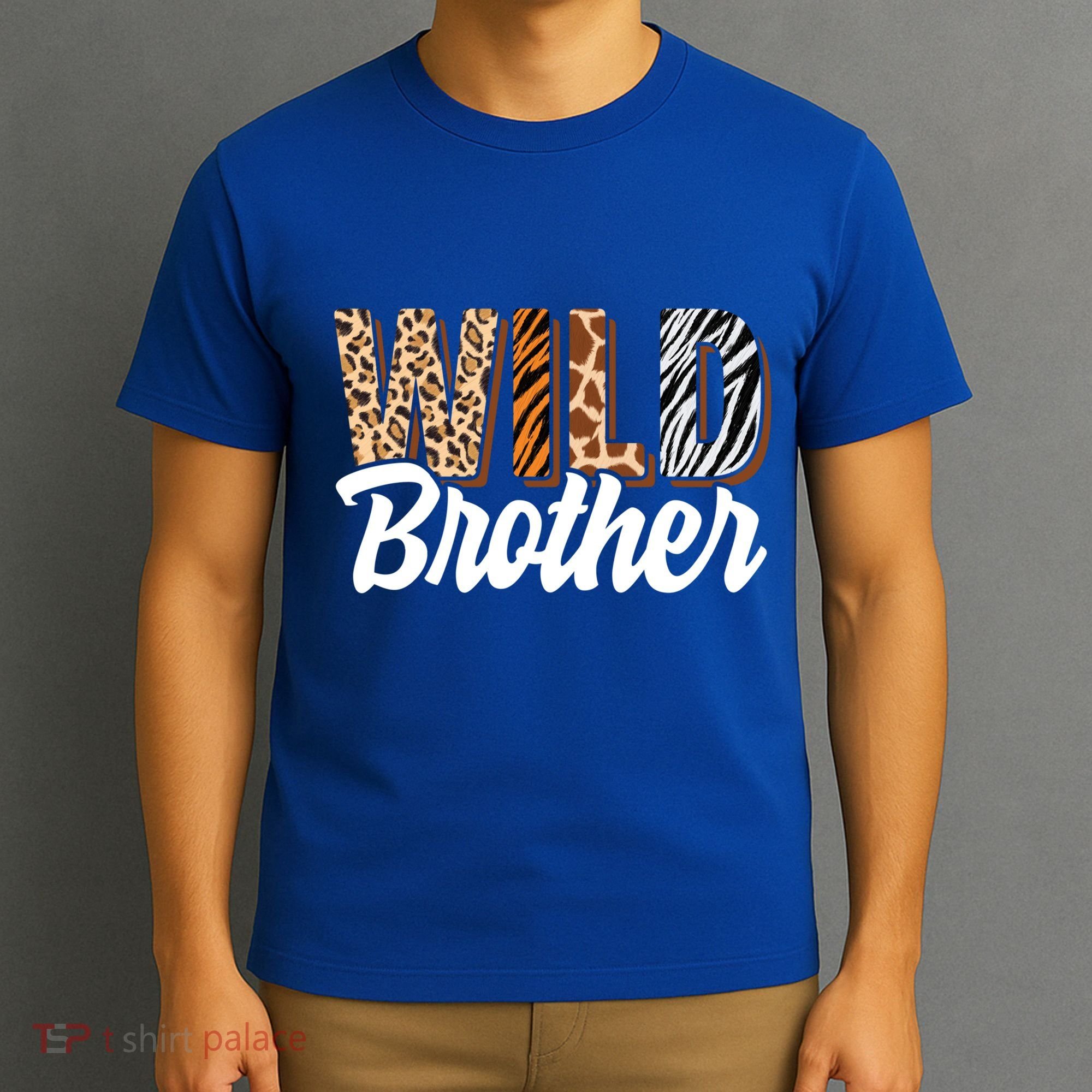 Wild Brother Zoo Born Two Be Wild Bgiftday Safari Jungle Animal Great Gift T-Shirt