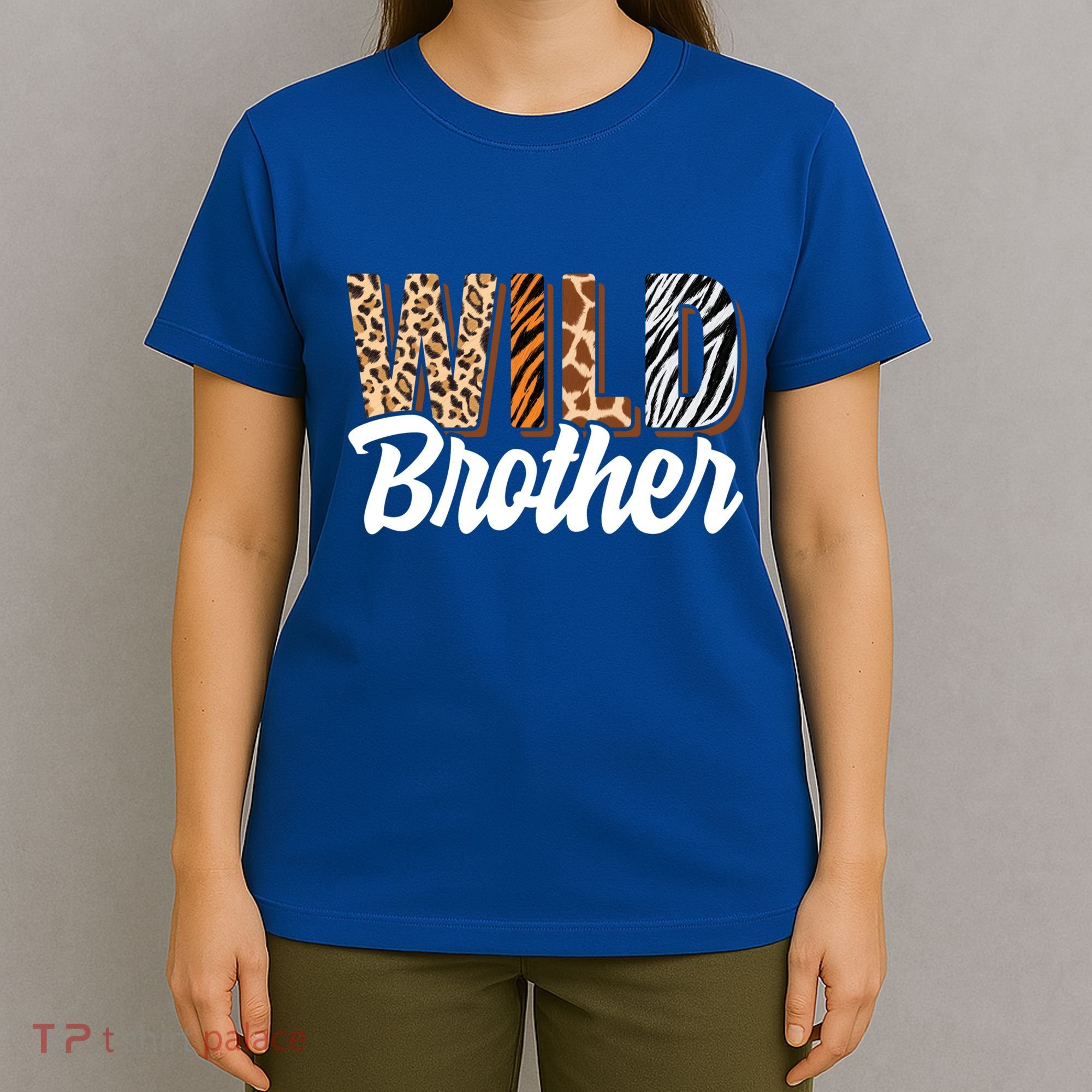 Wild Brother Zoo Born Two Be Wild Bgiftday Safari Jungle Animal Great Gift T-Shirt