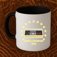 World Champion 1985 Retro Gaming Controller Gift Coffee Mug thumb 2