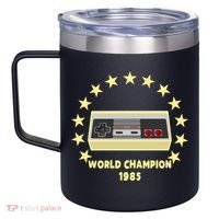 World Champion 1985 Retro Gaming Controller Gift 12oz Stainless Steel Coffee Mug thumb 2