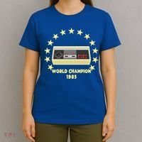 World Champion 1985 Retro Gaming Controller Gift T-Shirt thumb 4